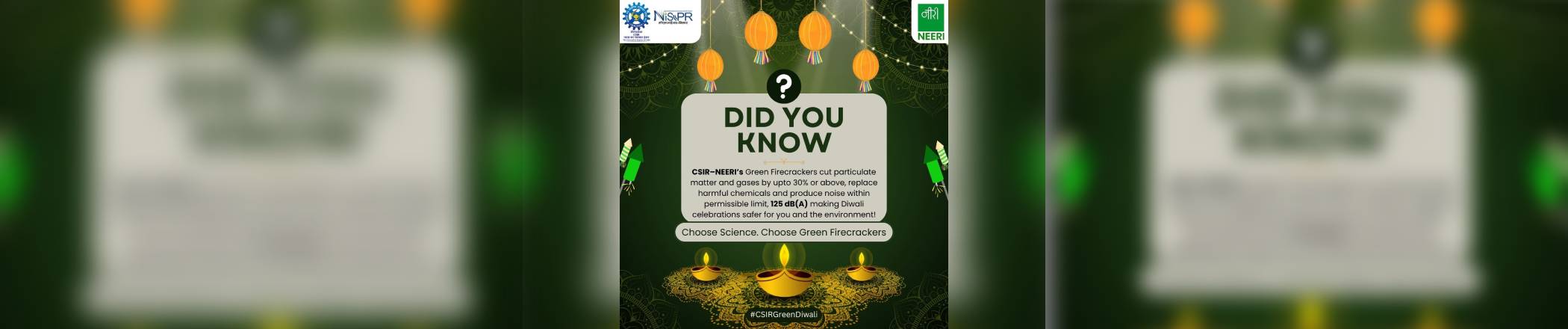 CSIR-NEERI's Green Firecrackers Reduce Particulate Matter & Gases by 30 Percent and Stay Within 125 dB(A) Noise Limit Image