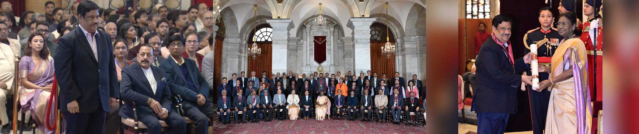 माननीय राष्ट्रपति ने सीएसआईआर-एनईआरआई के निदेशक डॉ. मोहन को विज्ञान श्री 2025 पुरस्कार से सम्मानित किया। Image