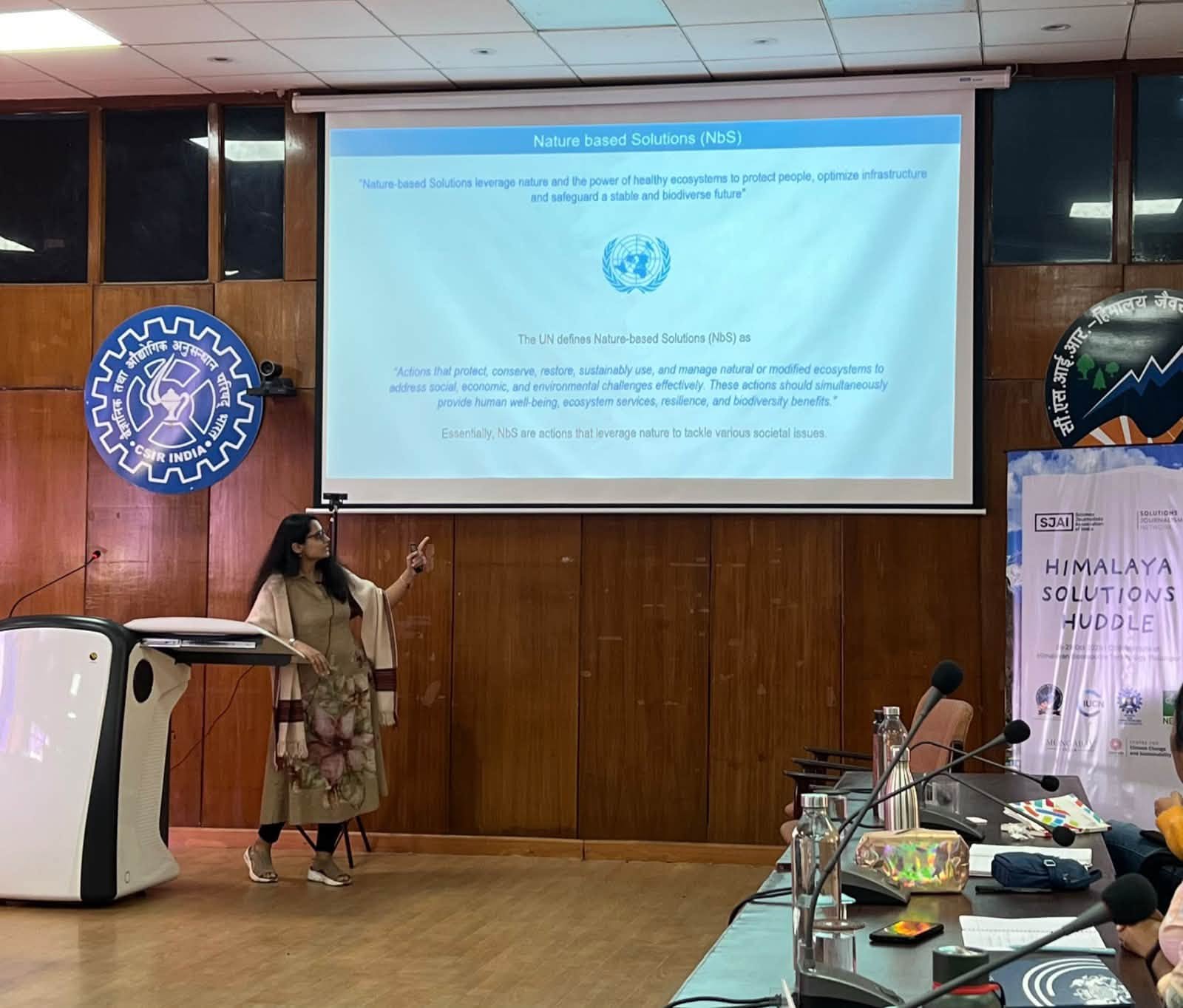 CSIR-NEERI researcher highlights practical applications of nature-based solutions at Himalaya Solutions Huddle 2026