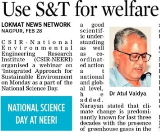 Use S&T for welfare of society: Dr. Atul Vaidya Image