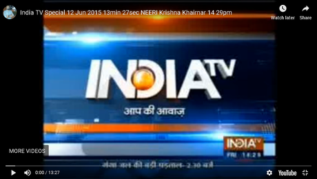 India TV Special 12 Jun 2015 13min 27sec NEERI Krishna Khairnar 14 29pm movie