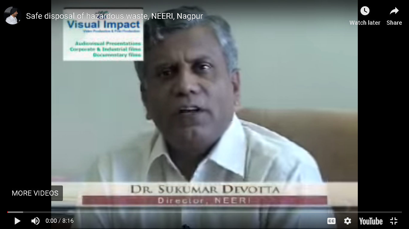 Safe disposal of hazardous waste, NEERI, Nagpur movie
