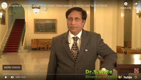 Graphene :Director of NEERI Dr.Satish Wate speaks about his visit to Prof.Petrik movie